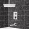 Thermostatic Tub and Shower Faucet Set with Ceiling Rain Shower Head