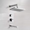 Thermostatic Tub and Shower Faucet Set with Rain Shower Head