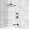 Thermostatic Tub and Shower Faucet Set with Ceiling Rain Shower Head
