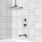 Thermostatic Tub and Shower Faucet Set with Ceiling Rain Shower Head