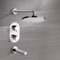 Chrome Thermostatic Tub and Shower Faucet Sets with 10