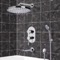 Chrome Tub and Shower System with 8