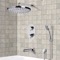 Thermostatic Tub and Shower Faucet Set with Handheld and Rain Shower Head