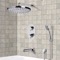 Chrome Thermostatic Tub and Shower System with 8