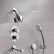 Chrome Tub and Shower System with Multi Function Shower Head and Hand Shower