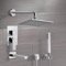 Chrome Tub and Shower System with 8