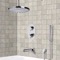 Chrome Thermostatic Tub and Shower System with 8