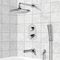 Thermostatic Tub and Shower Faucet Set with Handheld and Rain Shower Head