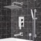 Chrome Tub and Shower System with 8