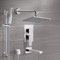 Chrome Tub and Shower System with 8