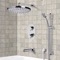 Chrome Thermostatic Tub and Shower System with 8