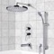 Chrome Tub and Shower System with 8