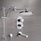 Chrome Tub and Shower System with 8