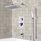Thermostatic Tub and Shower Faucet Set with Handheld and Rain Shower Head