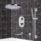 Chrome Thermostatic Tub and Shower System with 8