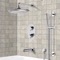 Chrome Thermostatic Tub and Shower System with 9