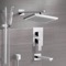 Tub and Shower Faucet Set with Handheld and Rain Shower Head
