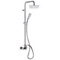 Chrome Exposed Pipe Shower System with 8