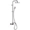 Chrome Exposed Pipe Shower System with 8