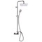 Chrome Exposed Pipe Shower System with 10