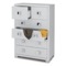 Modern Glossy White 6 Drawer Cabinet