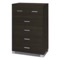 Decorative 6 Drawer Wood Cabinet with Chrome-Plated Feed and Handles