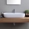 Oval White Ceramic Vessel Sink