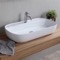 Oval White Ceramic Vessel Sink