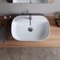 Oval White Ceramic Vessel Sink