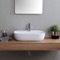 Oval White Ceramic Vessel Sink