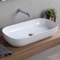 Oval White Ceramic Vessel Sink