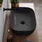 Oval Black Vessel Sink in Ceramic
