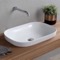 Oval White Ceramic Drop In Sink