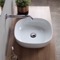 Round White Ceramic Vessel Sink