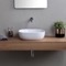 Round White Ceramic Vessel Sink