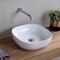 Round White Ceramic Vessel Sink