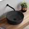 Round Matte Black Vessel Sink in Ceramic