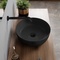 Round Matte Black Vessel Sink in Ceramic