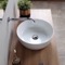 Round White Ceramic Vessel Sink