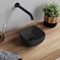 Small Matte Black Vessel Sink in Ceramic