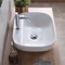 Oval White Ceramic Drop In Sink