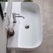 Modern White Ceramic Wall Mounted or Vessel Sink