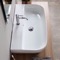 Modern White Ceramic Wall Mounted or Vessel Sink