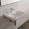 Rectangular White Ceramic Wall Mounted or Drop In Bathroom Sink