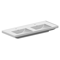 Rectangular Double White Ceramic Drop In or Wall Mounted Bathroom Sink