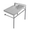 Rectangular Ceramic Console Sink and Polished Chrome Stand, 36