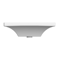 Rectangular White Ceramic Wall-Mounted or Vessel Sink