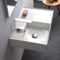 Rectangular Ceramic Wall Mounted or Vessel Sink With Counter Space