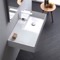 Rectangular Ceramic Wall Mounted or Vessel Sink With Counter Space