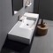 Rectangular Ceramic Wall Mounted or Vessel Sink With Counter Space